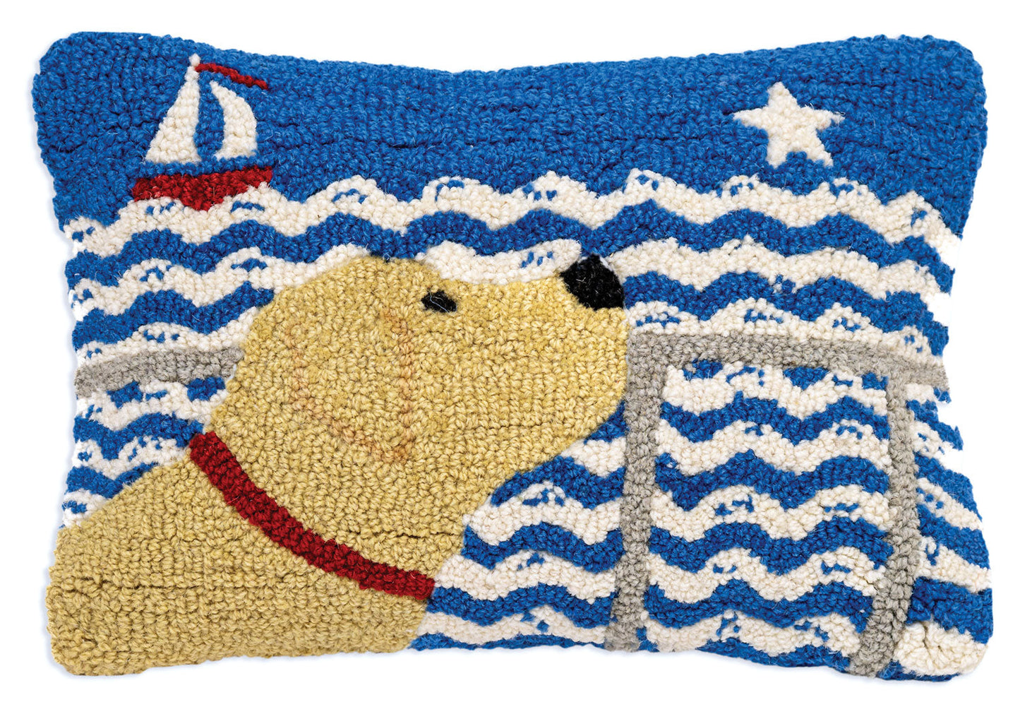 Stargazing - 12" X 18" Hooked Wool Pillow