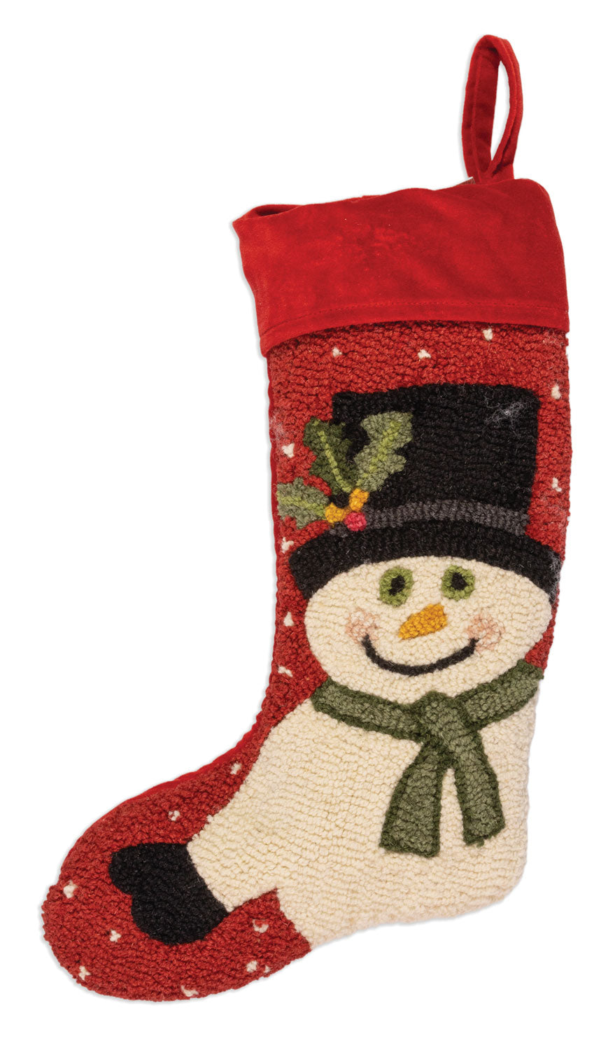 Tophat Snowman - 9"X 20" Christmas Stocking