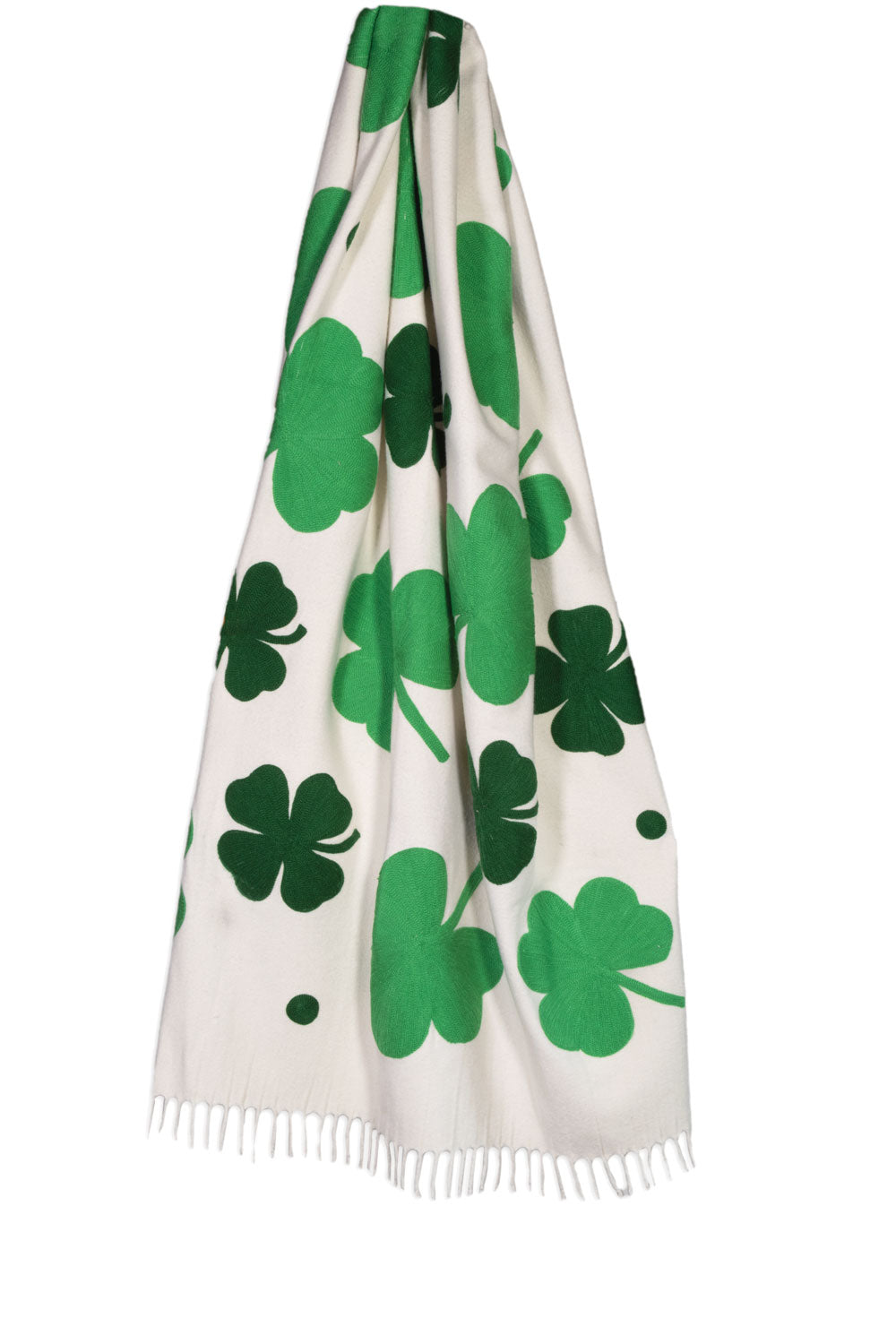 Shamrocks and Clovers - 52" X 70" Wool Throw Blanket