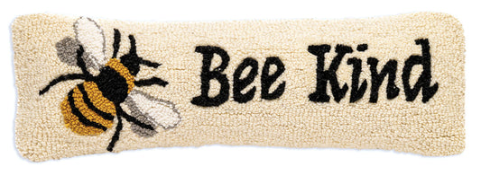 Bee Kind - 8" X 24" Hooked Wool Pillow