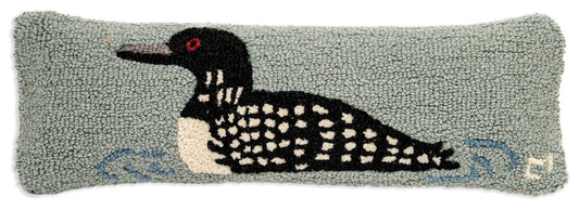 Blue Loon - 8" X 24" Hooked Wool Pillow