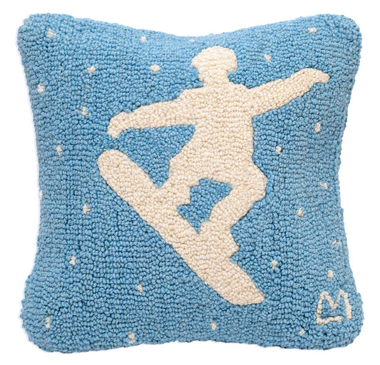Big Air - 14" X 14" Hooked Wool Pillow