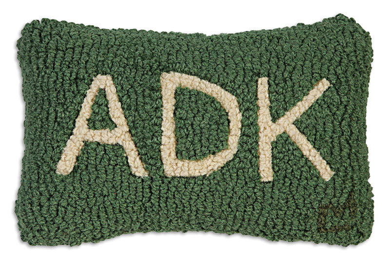 Hooked Wool Pillow - Adirondacks 8X12