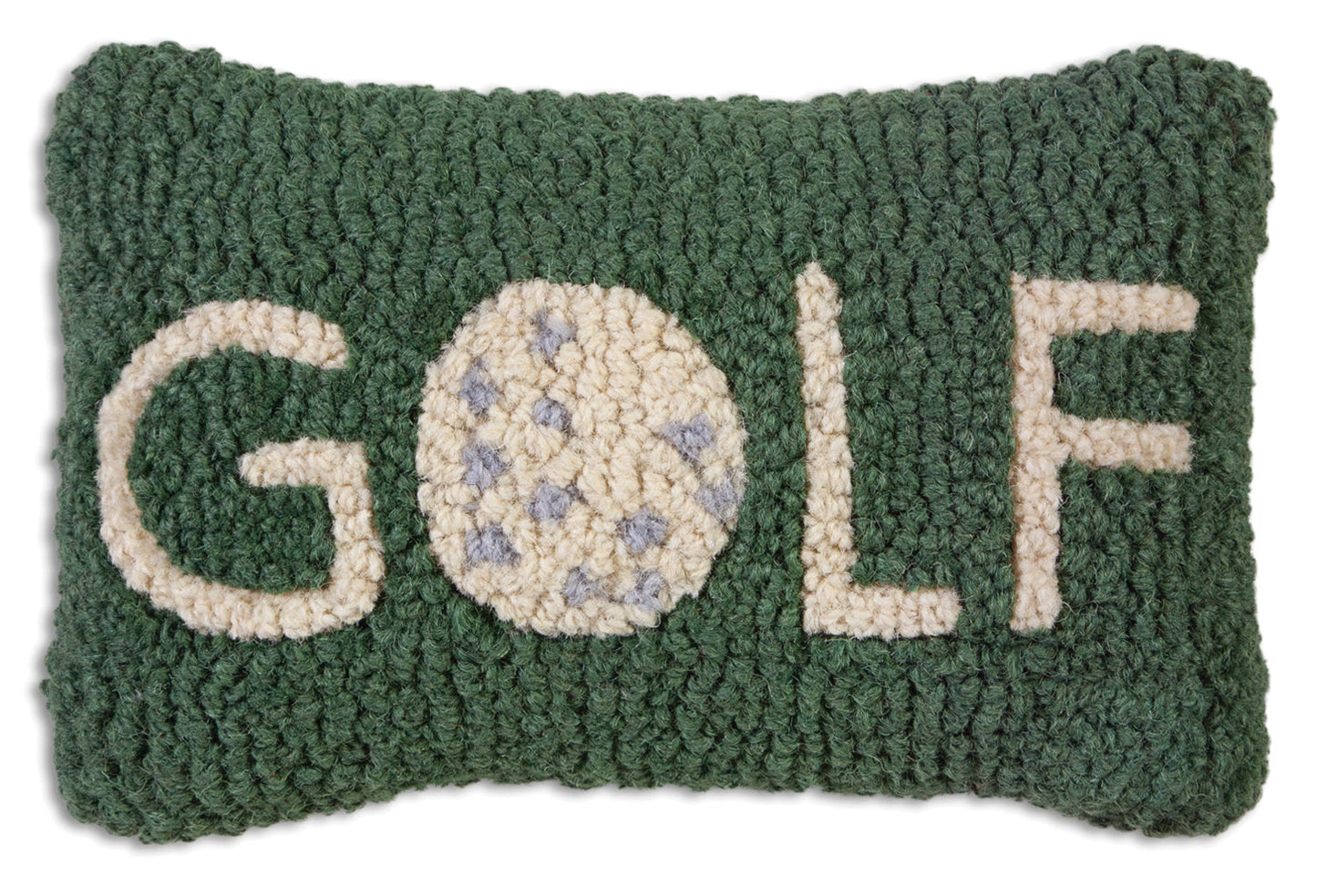 Hooked Wool Pillow - Golf - 8" x 12"