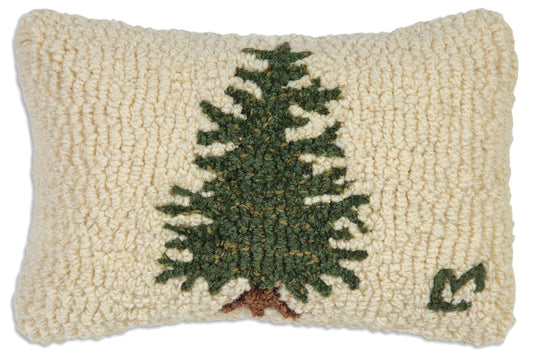 Hooked Wool Pillow - Little Tree - 8" x 12"