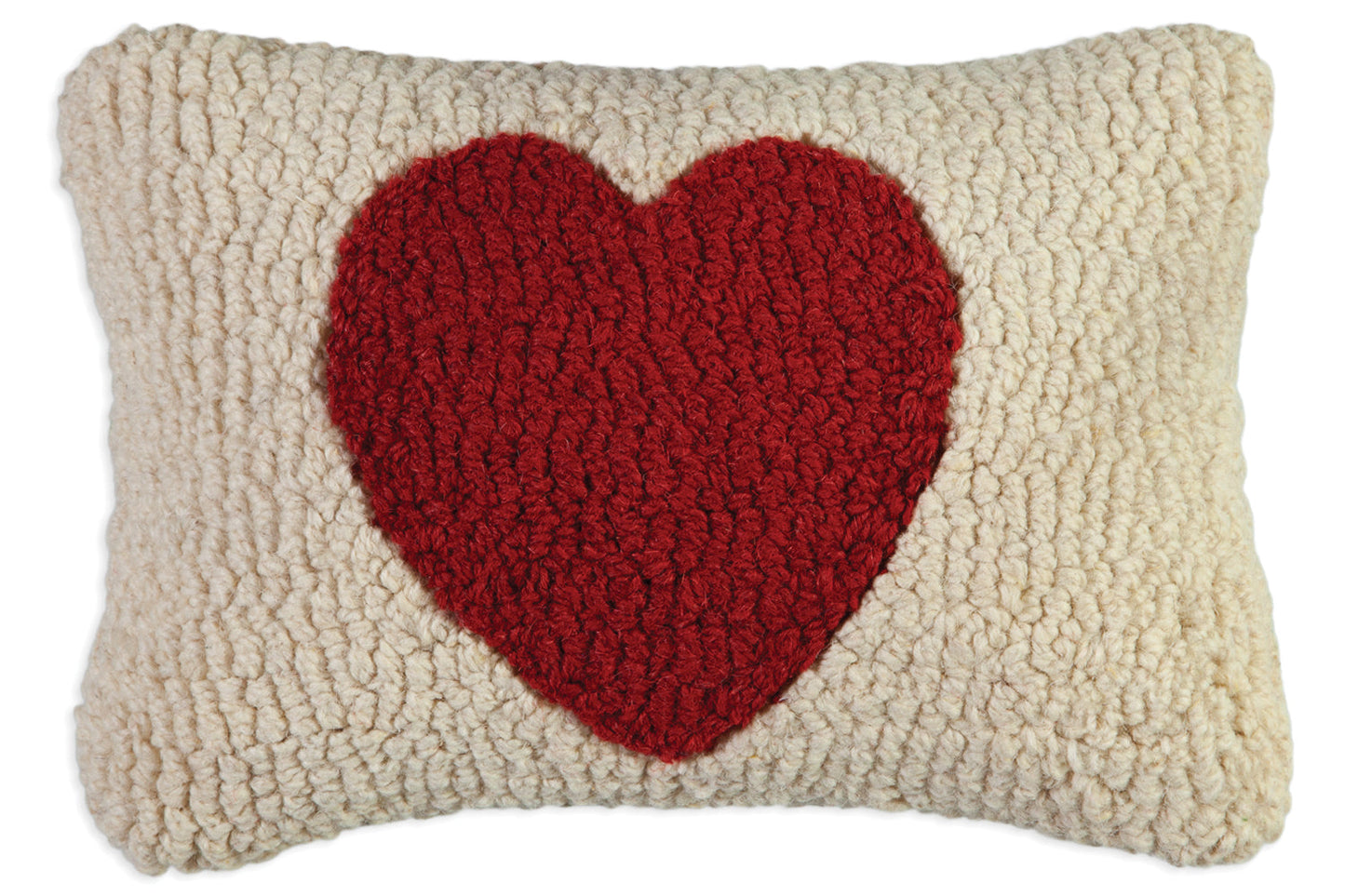 Hooked Wool Pillow - Red Heart - 8" x 12"