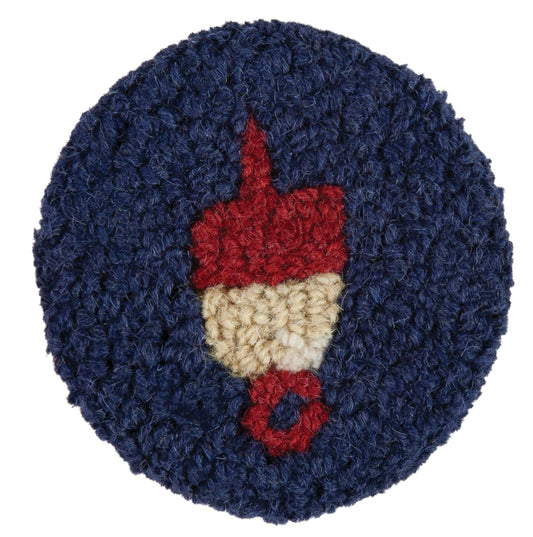 Hooked Wool Coasters - Buoy - 4.5" Round Coasters