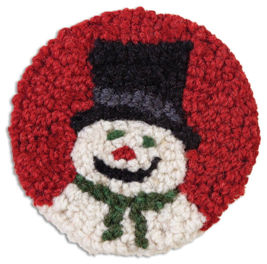 Tophat Snowman - 4.5" Round Coasters - 4 Pack