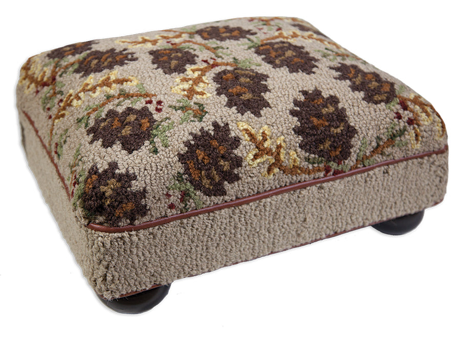 Bun Foot Stool - Cones Northwoods - 14" x 18" x 9" Foot Stool