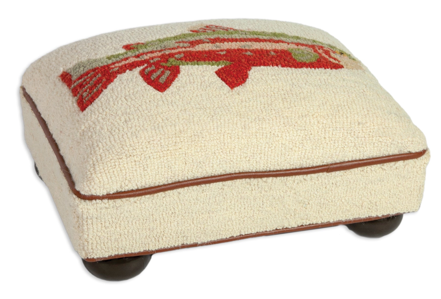 Bun Foot Stool - Summer Trout - 14" x 18" x 9" Foot Stool