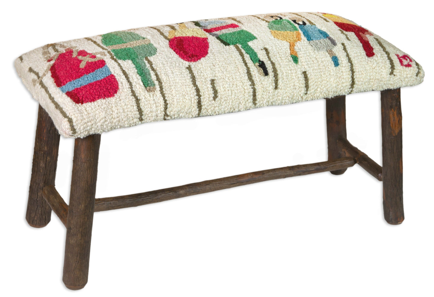 Hickory Bench - Buoys - 32" x 15" x 17" Bench