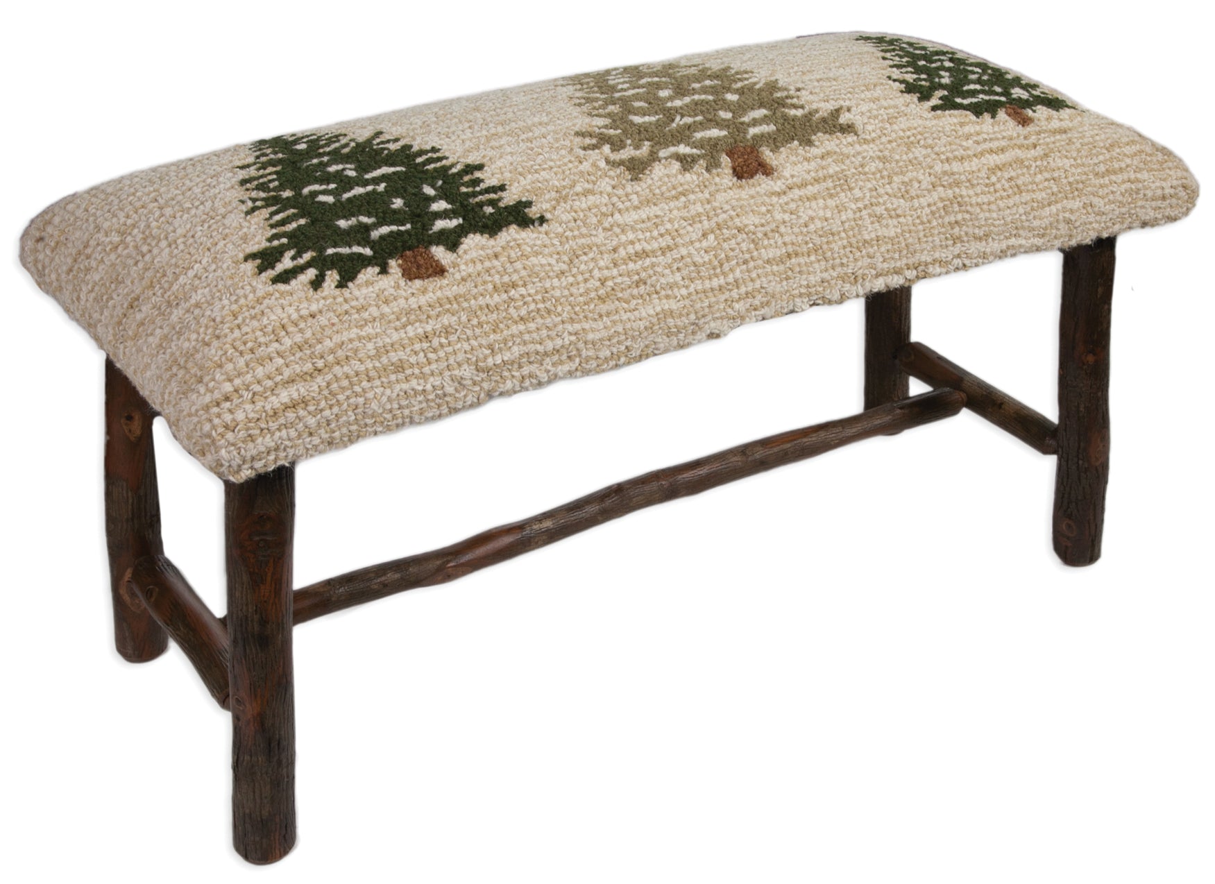 Hickory Bench - Frosted Trees - 32" x 15" x 17" Bench