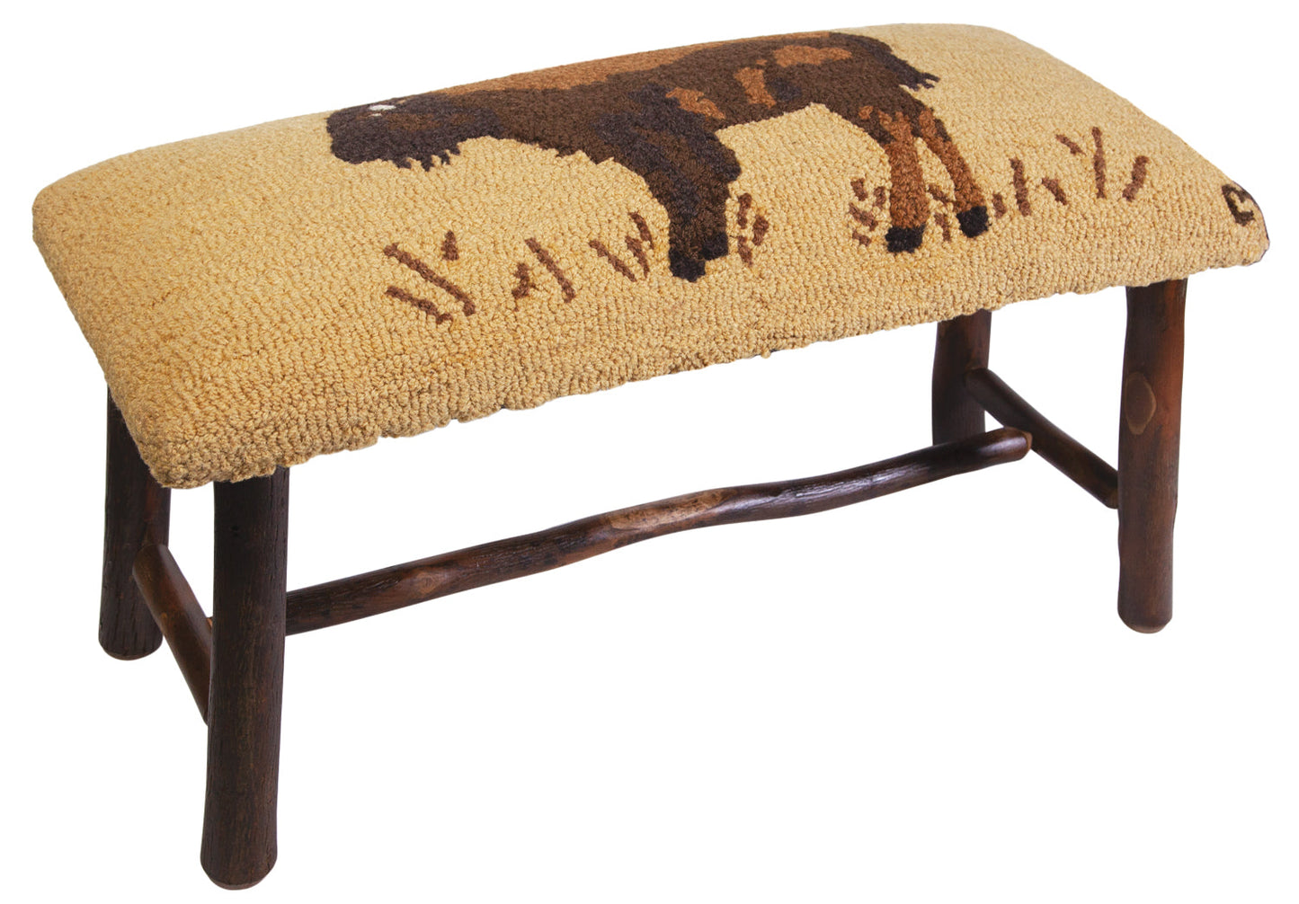 Hickory Bench - Golden Buffalo - 32" x 15" x 17" Bench