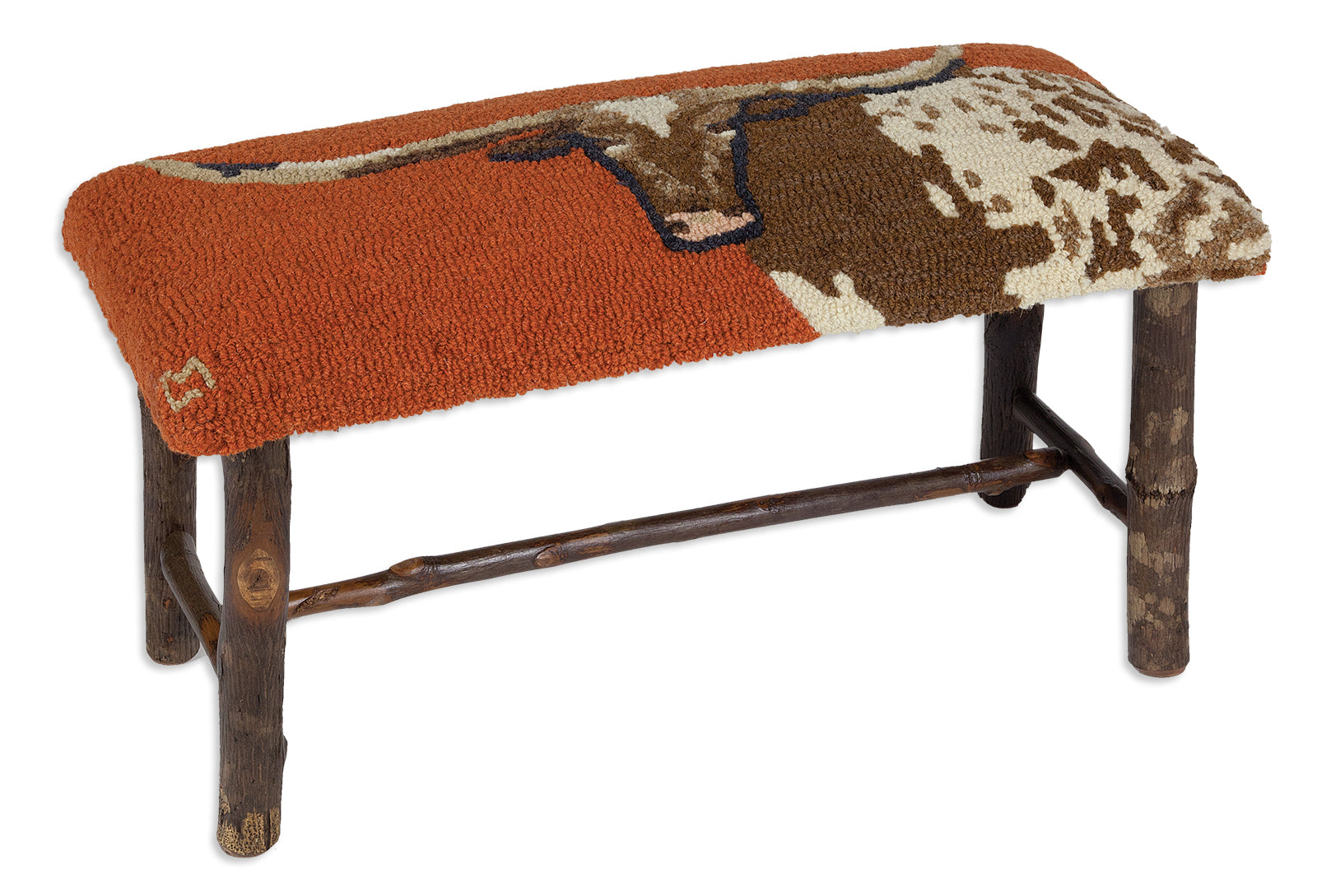 Hickory Bench - Longhorn - 32" x 15" x 17" Bench