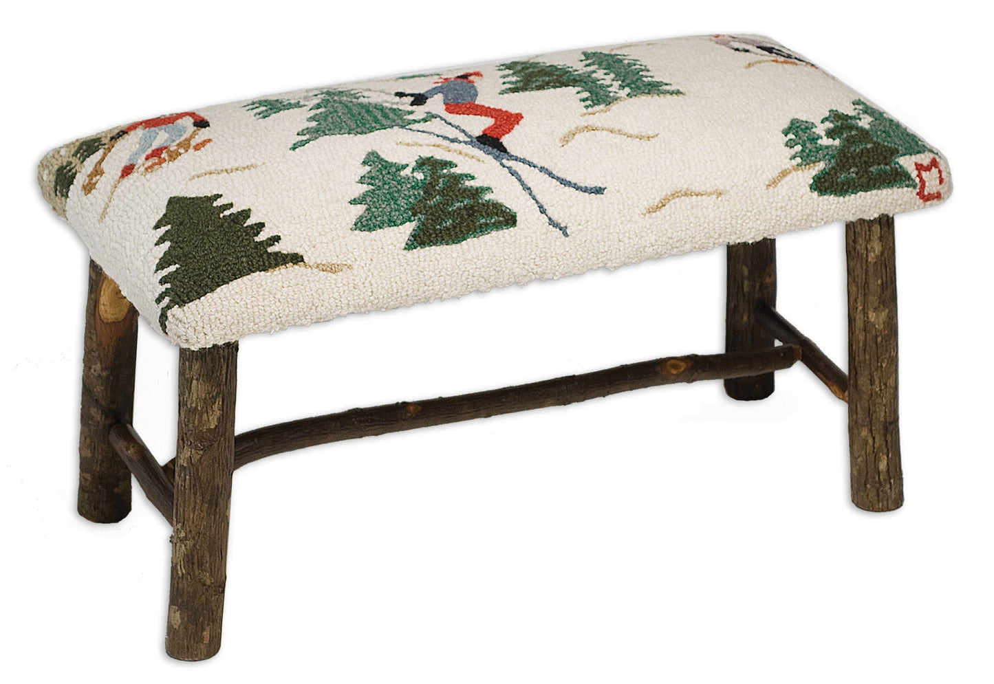 Hickory Bench - Skier - 32" x 15" x 17" Bench