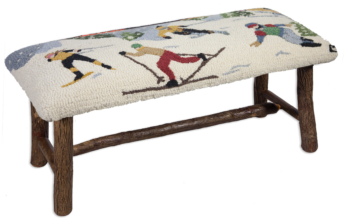 Hickory Bench - Snow Sports - 32" x 15" x 17" Bench