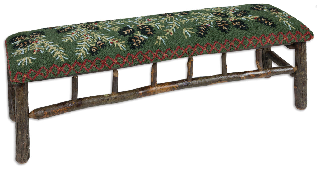 Hickory Bench - Diamond Pine - 48" x 15" x 17" Bench