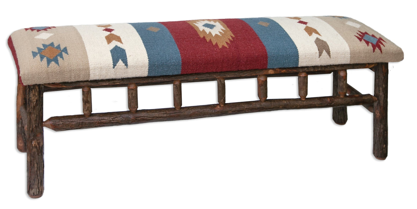 Hickory Bench - Sedona Sunset - 48" x 15" x 17" Bench