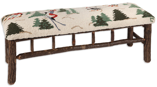 Hickory Bench - Skier - 48" x 15" x 17" Bench