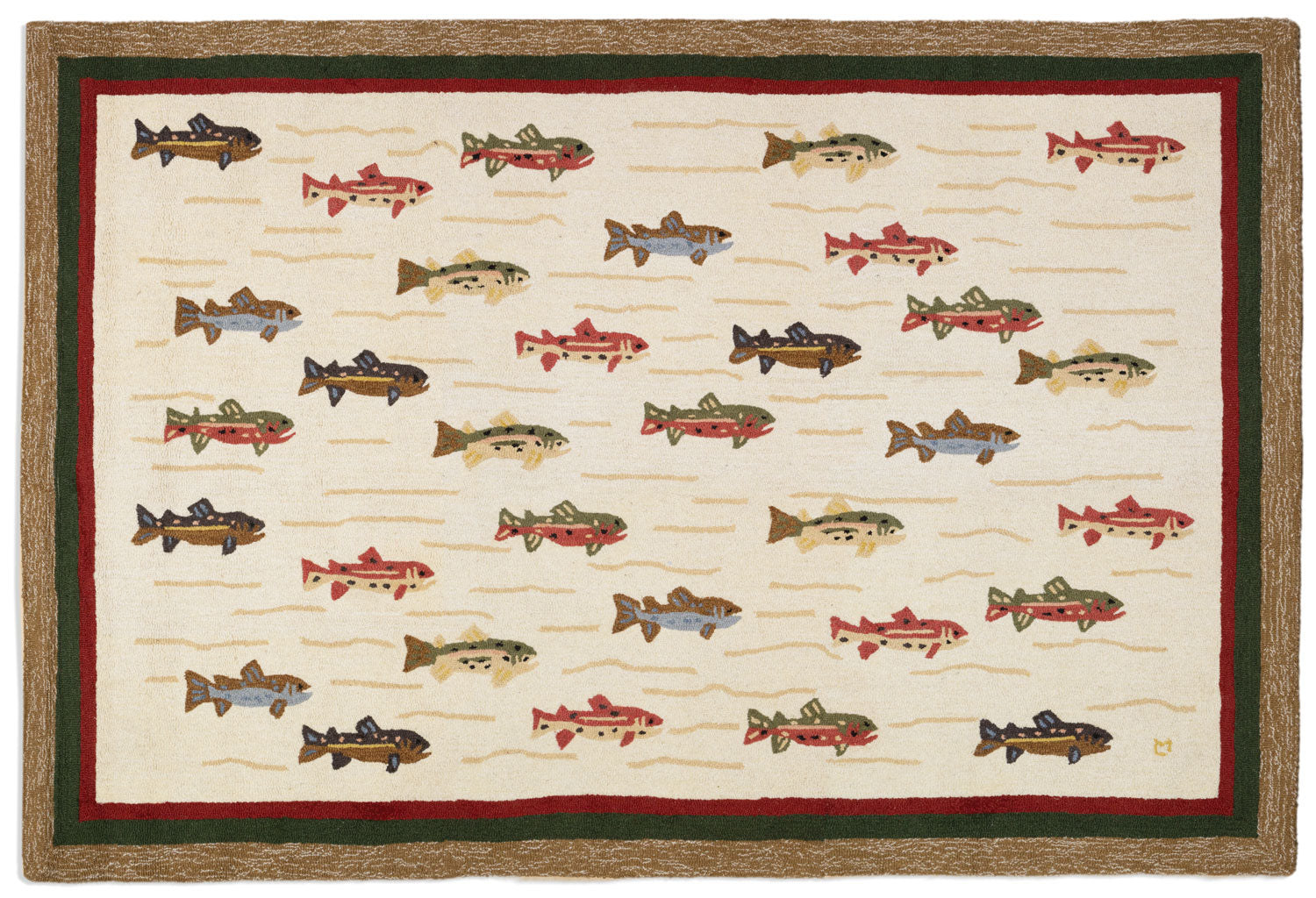 Hooked Wool Rug - Summer Trout - 6' x 9' – Chandler 4 Corners