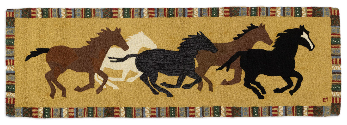 Galloping Horses -  2.5' X 8'  Runner