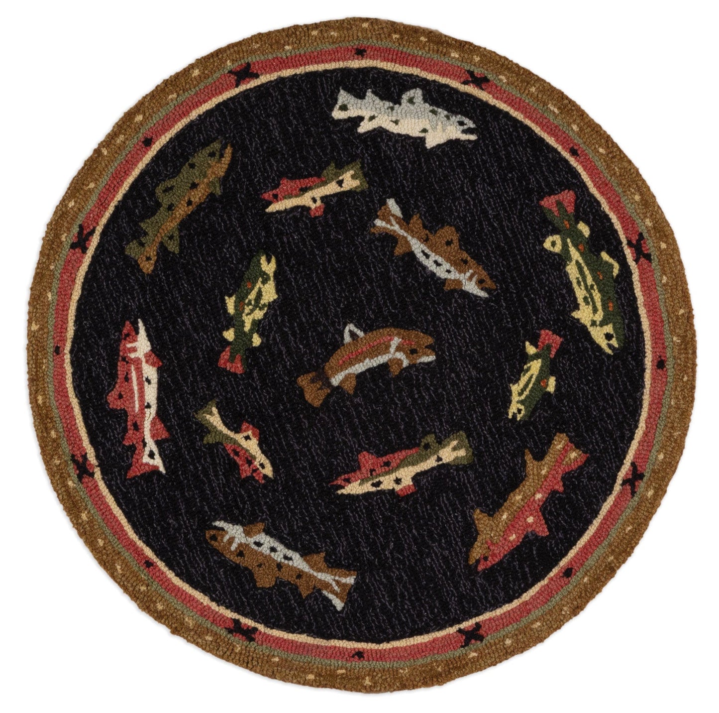 River Fish -  3' Round Rug