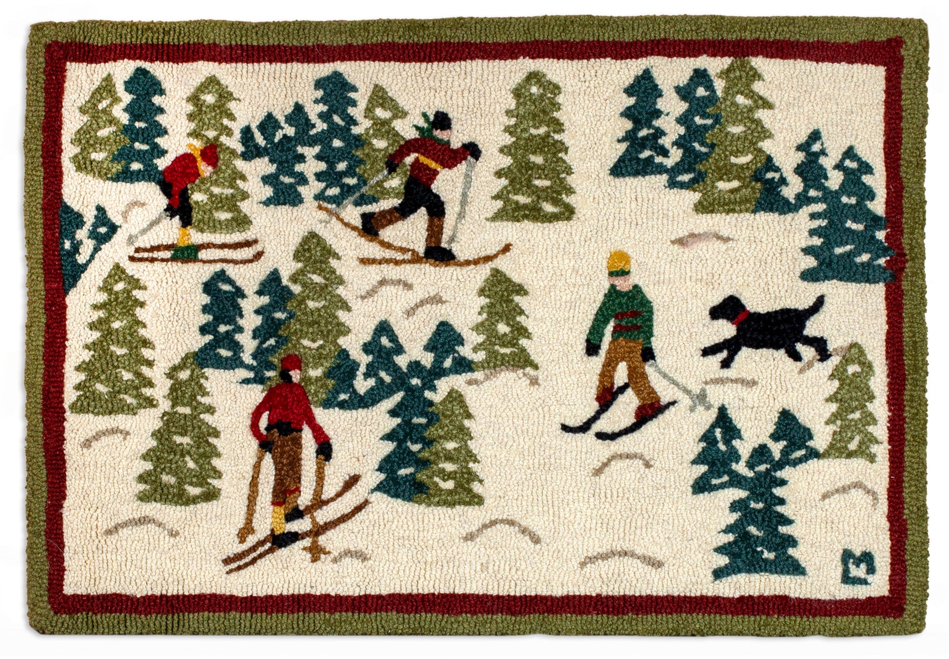 Hooked Wool Rug - Cross Country - 2' x 3'