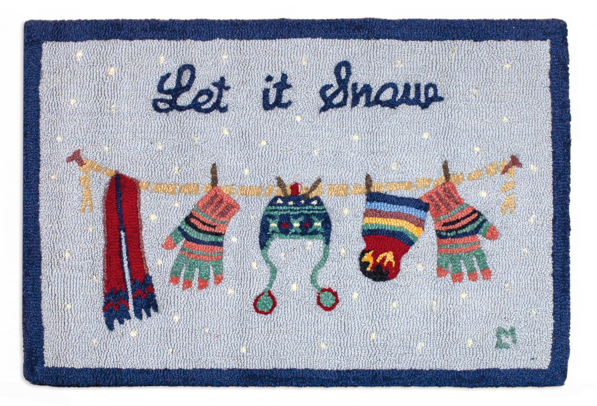 Hooked Wool Rug - Let It Snow - 2' x 3'