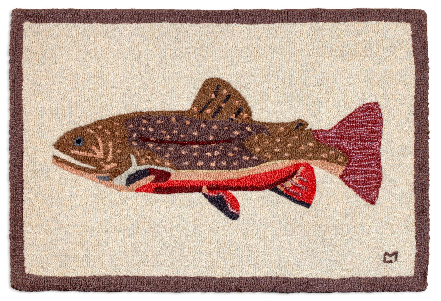 Hooked Wool Rug - Maple Trout - 2' x 3'