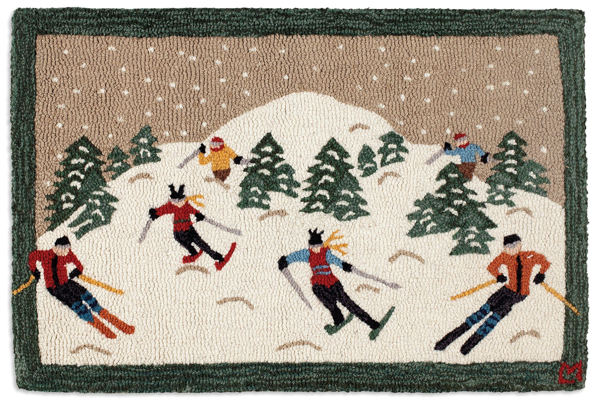 Hooked Wool Rug - Ski - 2' x 3'