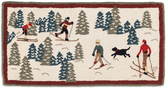 Hooked Wool Rug - Cross Country - 2' x 4'