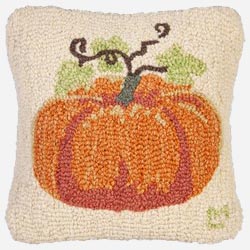 Pumpkin - Hooked Wool Pillow