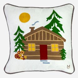 embroidered wool pillows