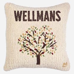 personalized gift holiday hooked pillow