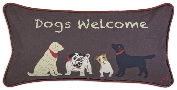 Picture of Dogs Welcome on Brown DISCONTINUED